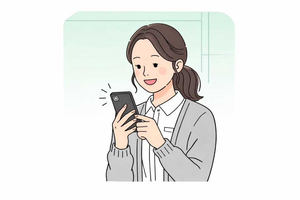 スマートフォンで整備・点検サービスを検索するイメージ