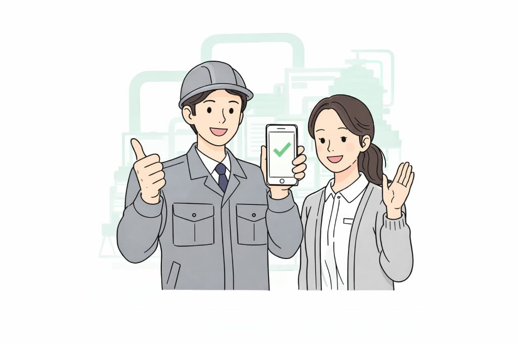 作業完了を確認するイメージ